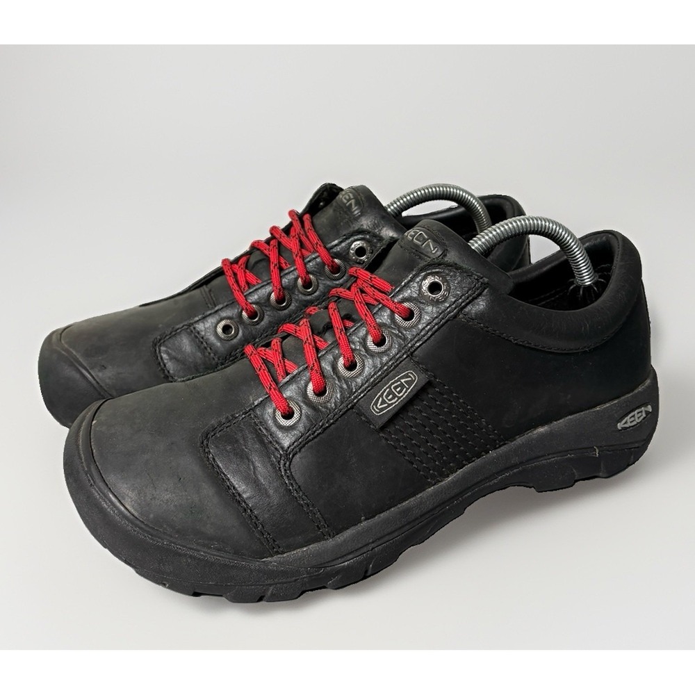 Keen Austin Hiking Shoes Mens 9.5 Black Leather Outdoor Trail Walking 1002990